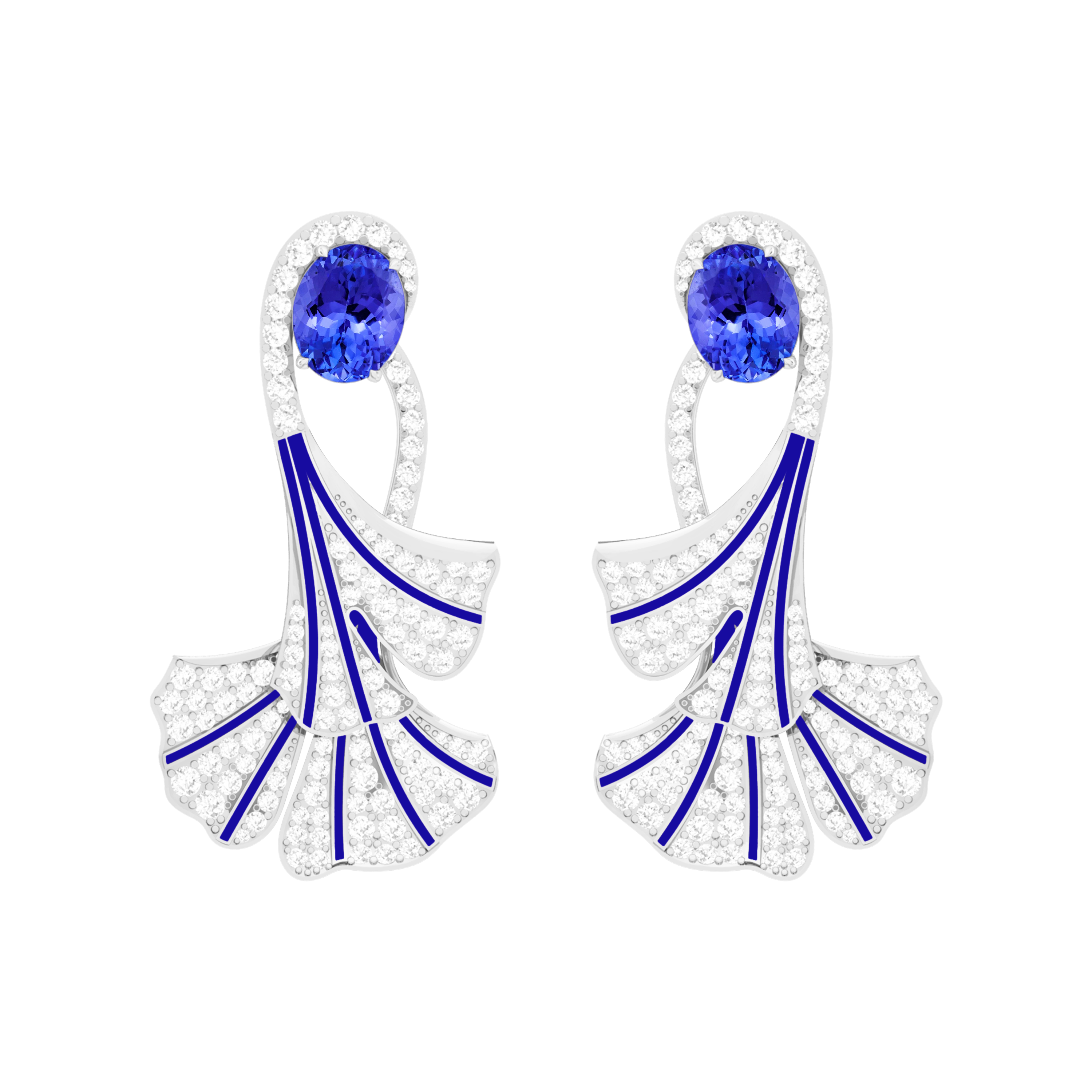 Tanzanite & Diamond Earring