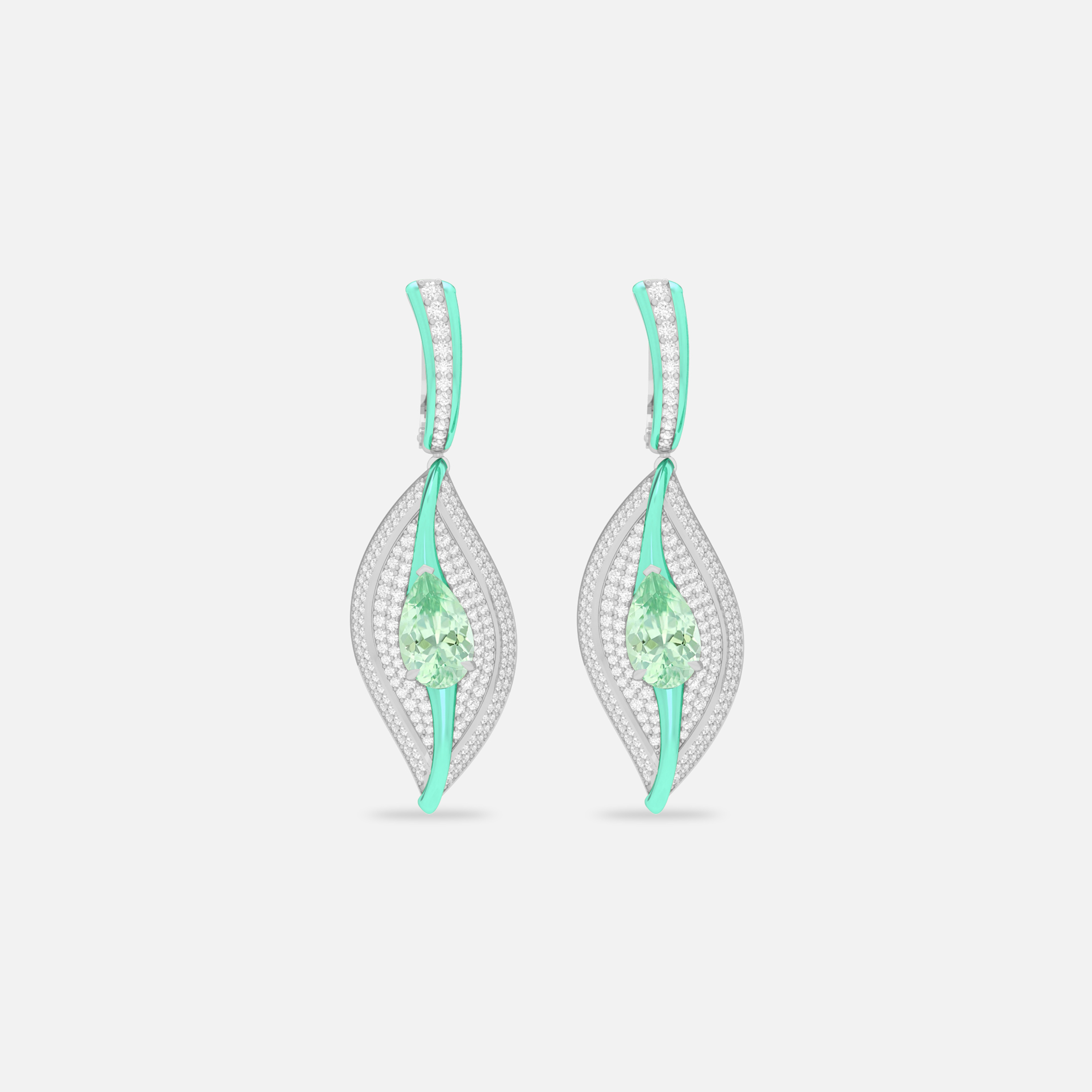 Mint Garnet Earring