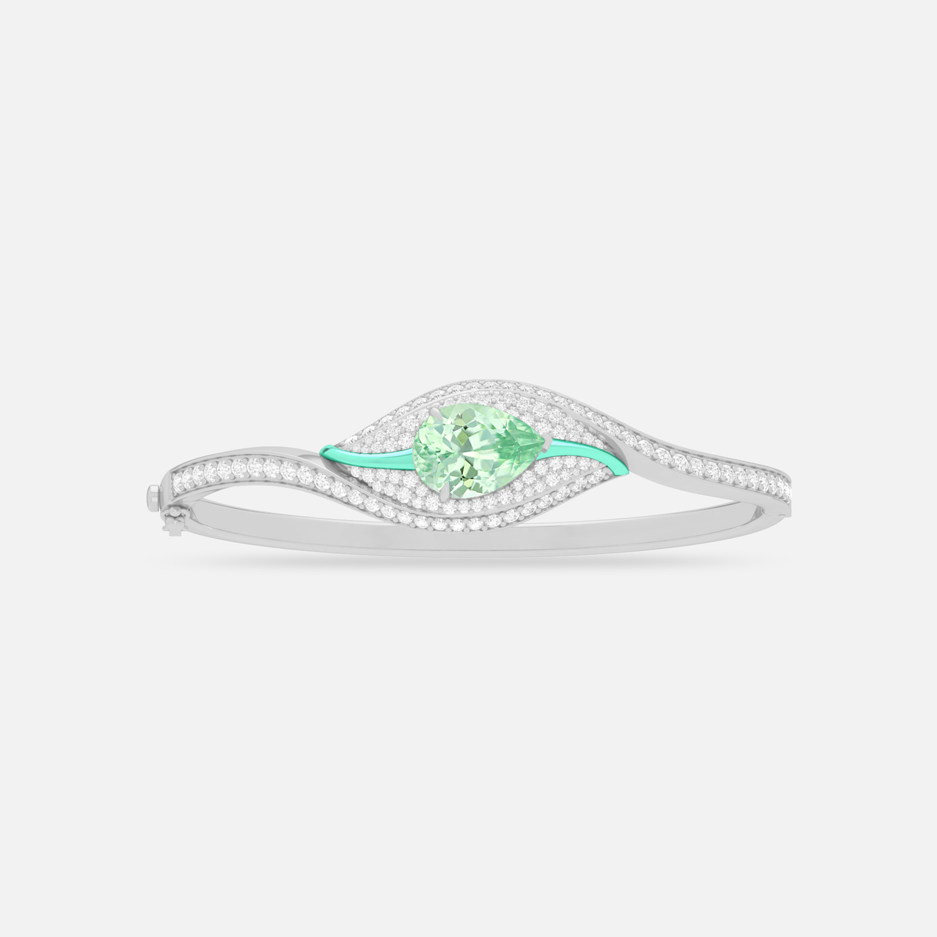 Mint Garnet Bangle