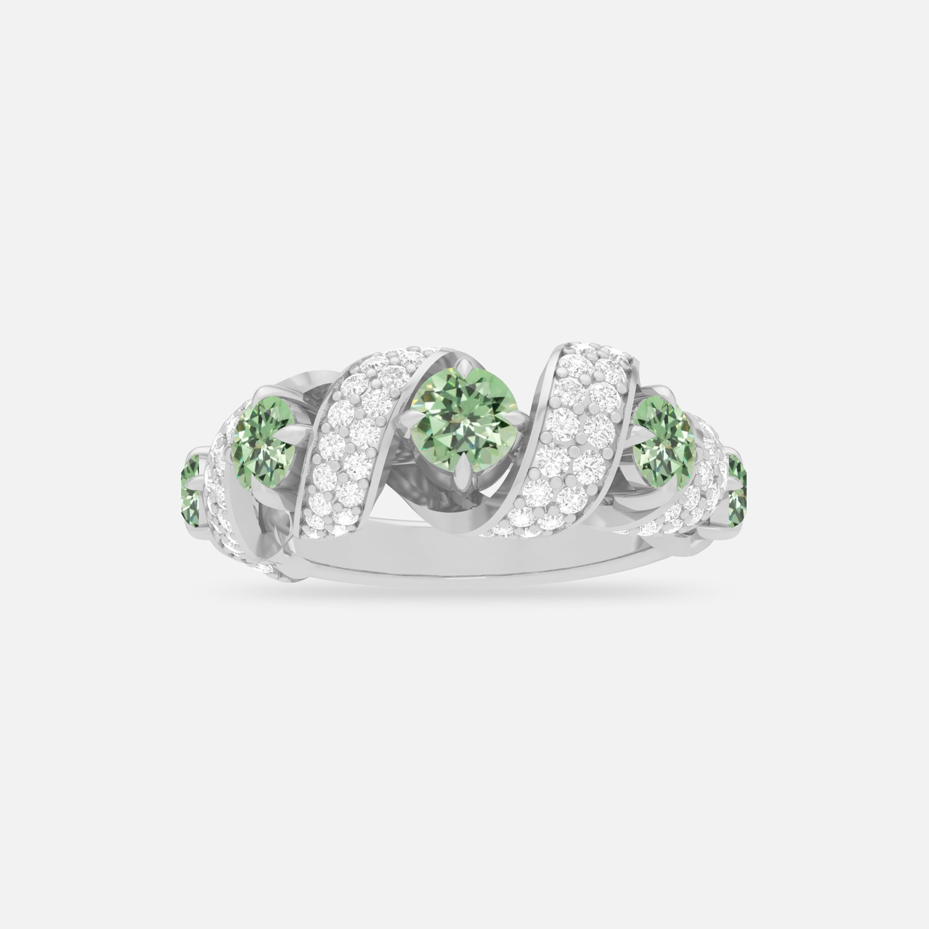 Mint Garnet Ring