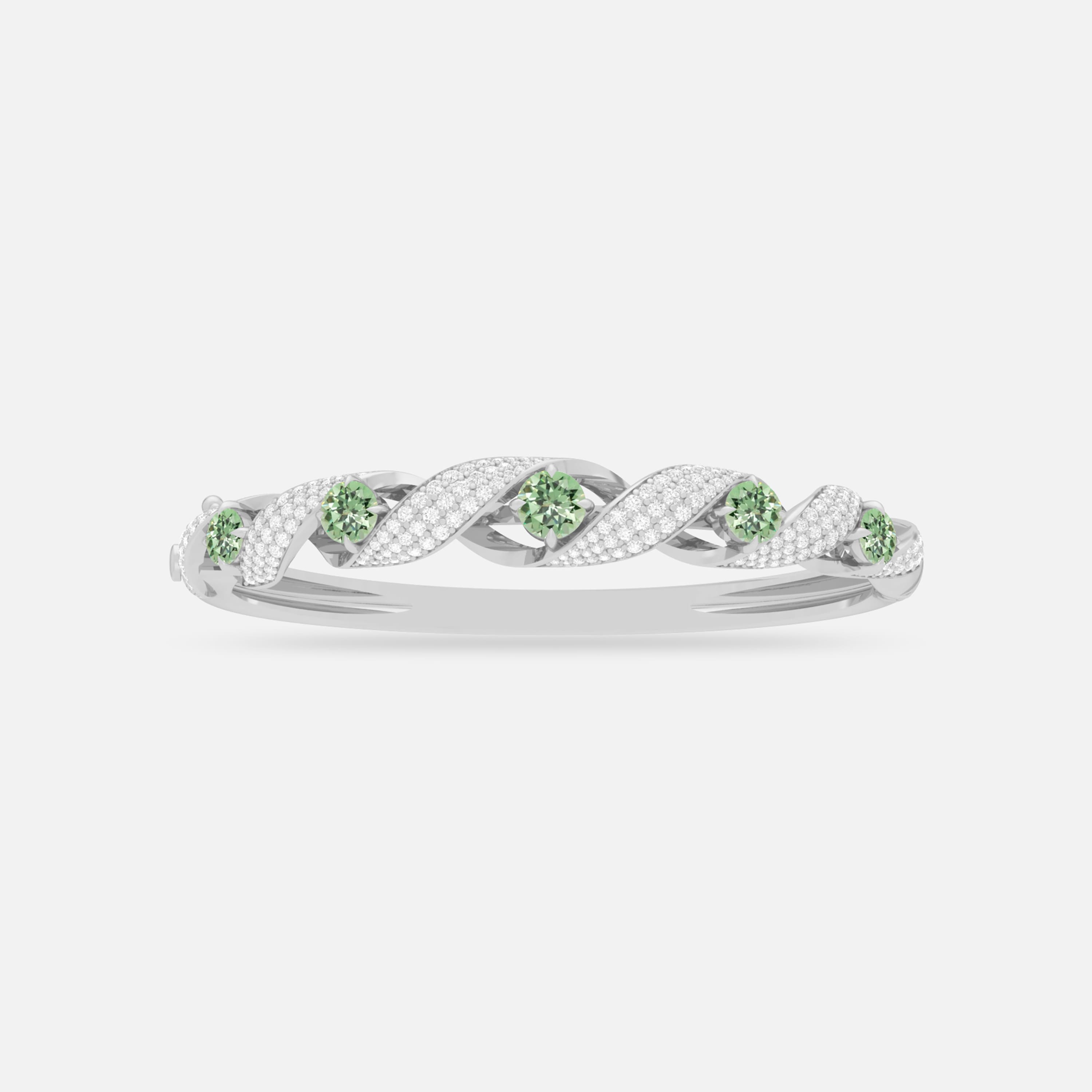 Mint GArnet Bangle