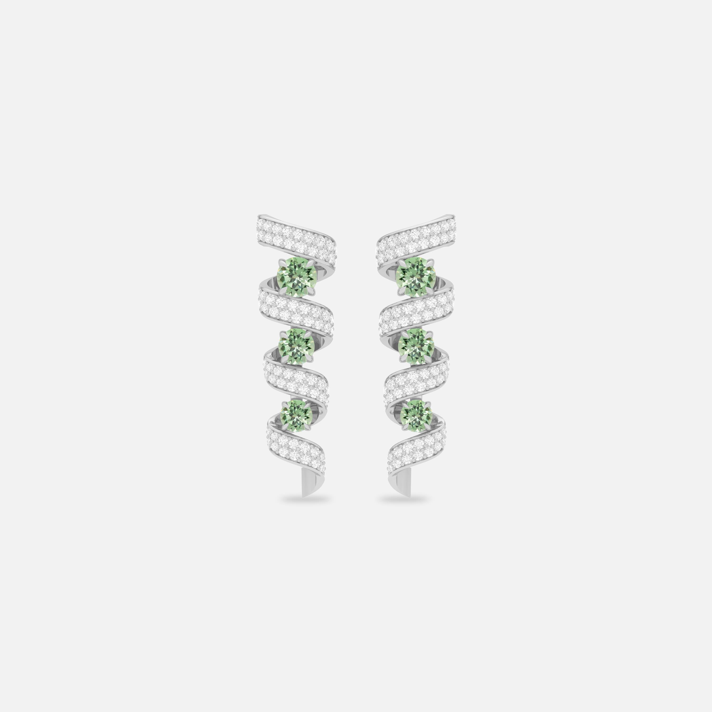 Mint Garnet Earring