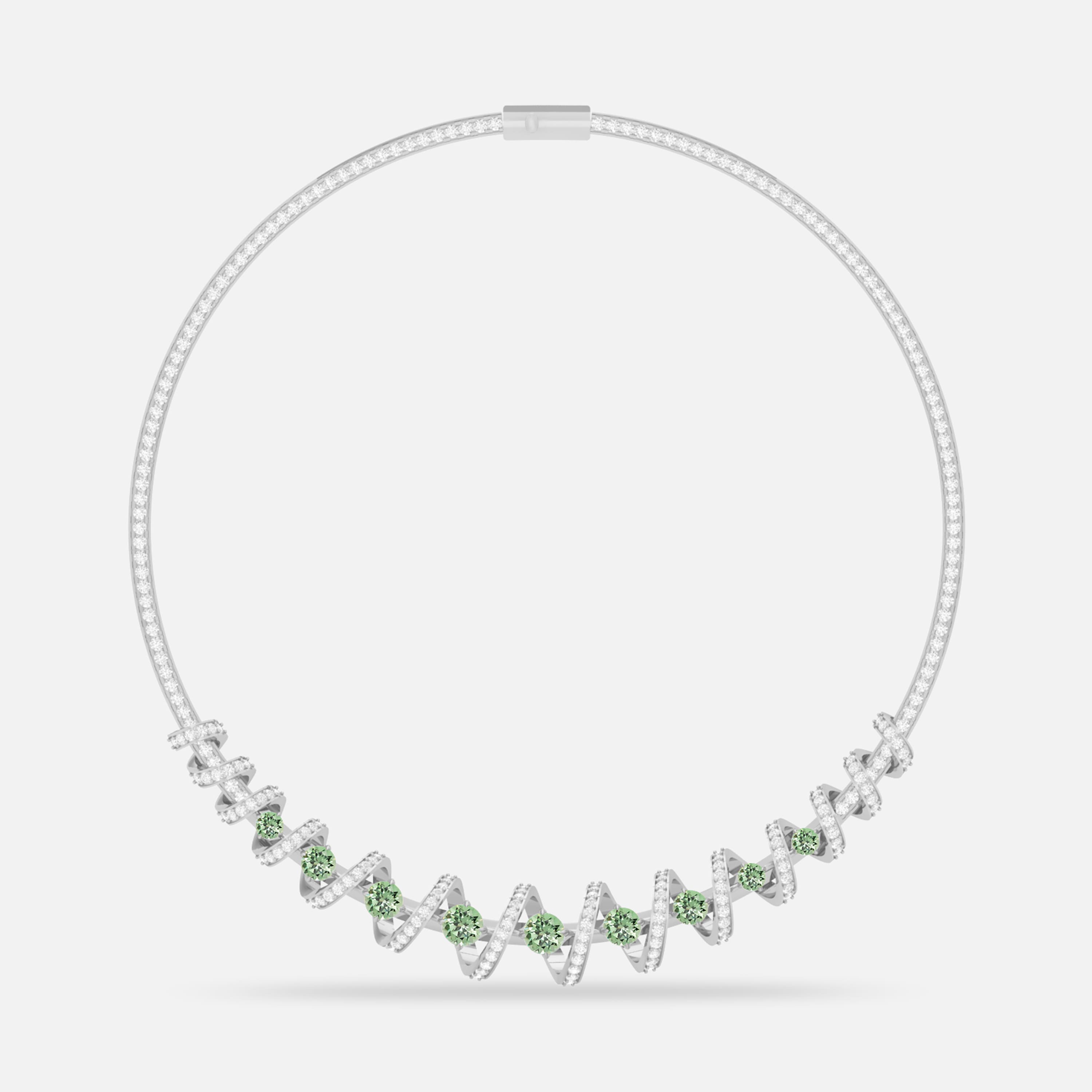Mint Garnet Necklace