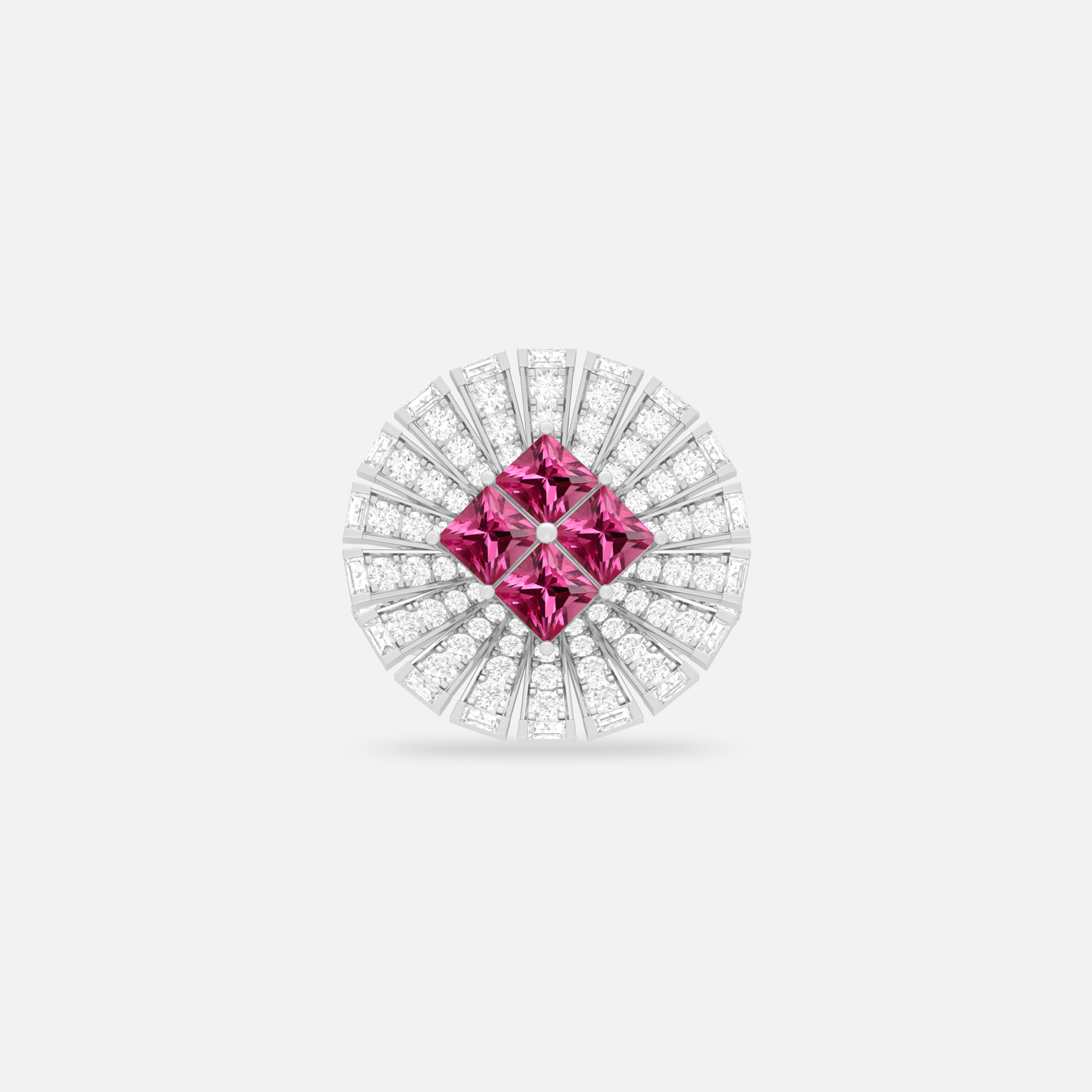 Pink Spinel & Diamond Ring