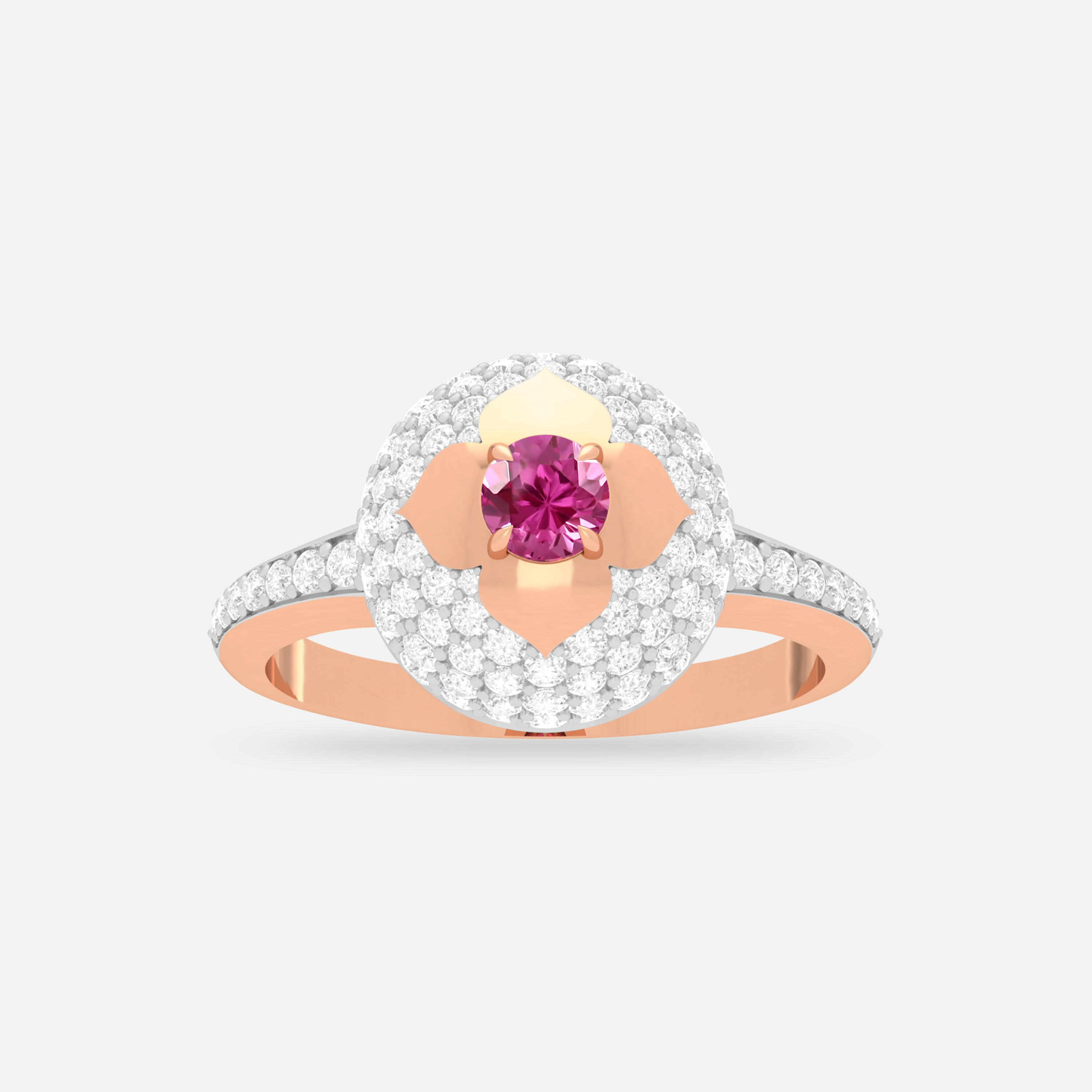 Pink Spinel & Diamond Ring