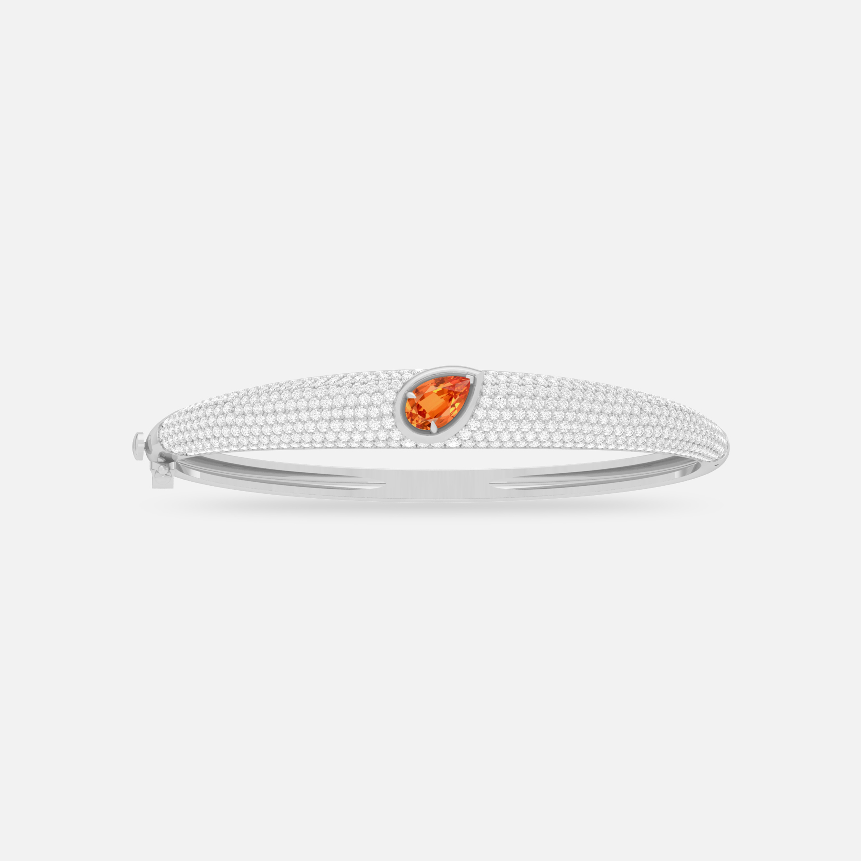 Spessartite & Diamond Bangle