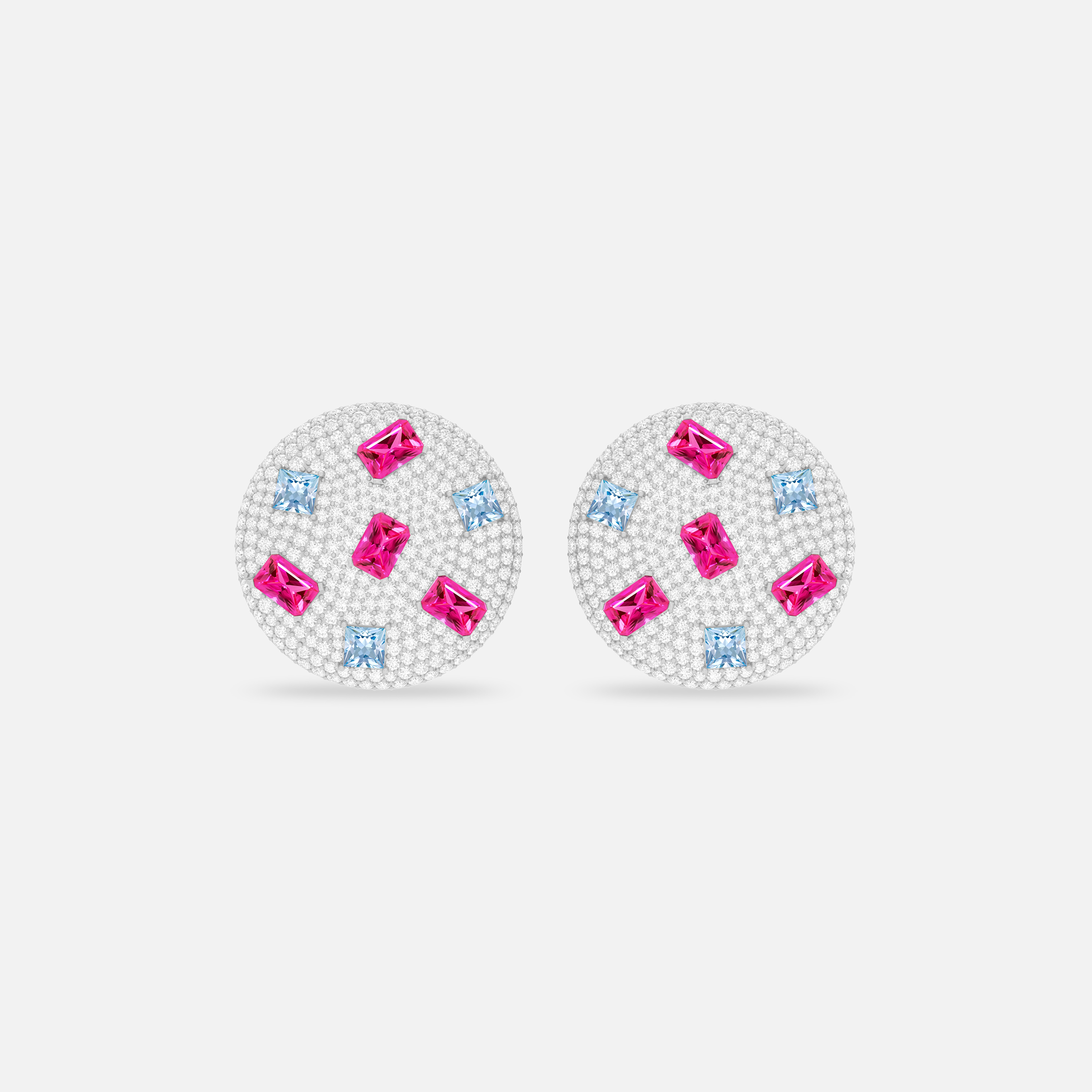Pink Spinel & Diamond Earring