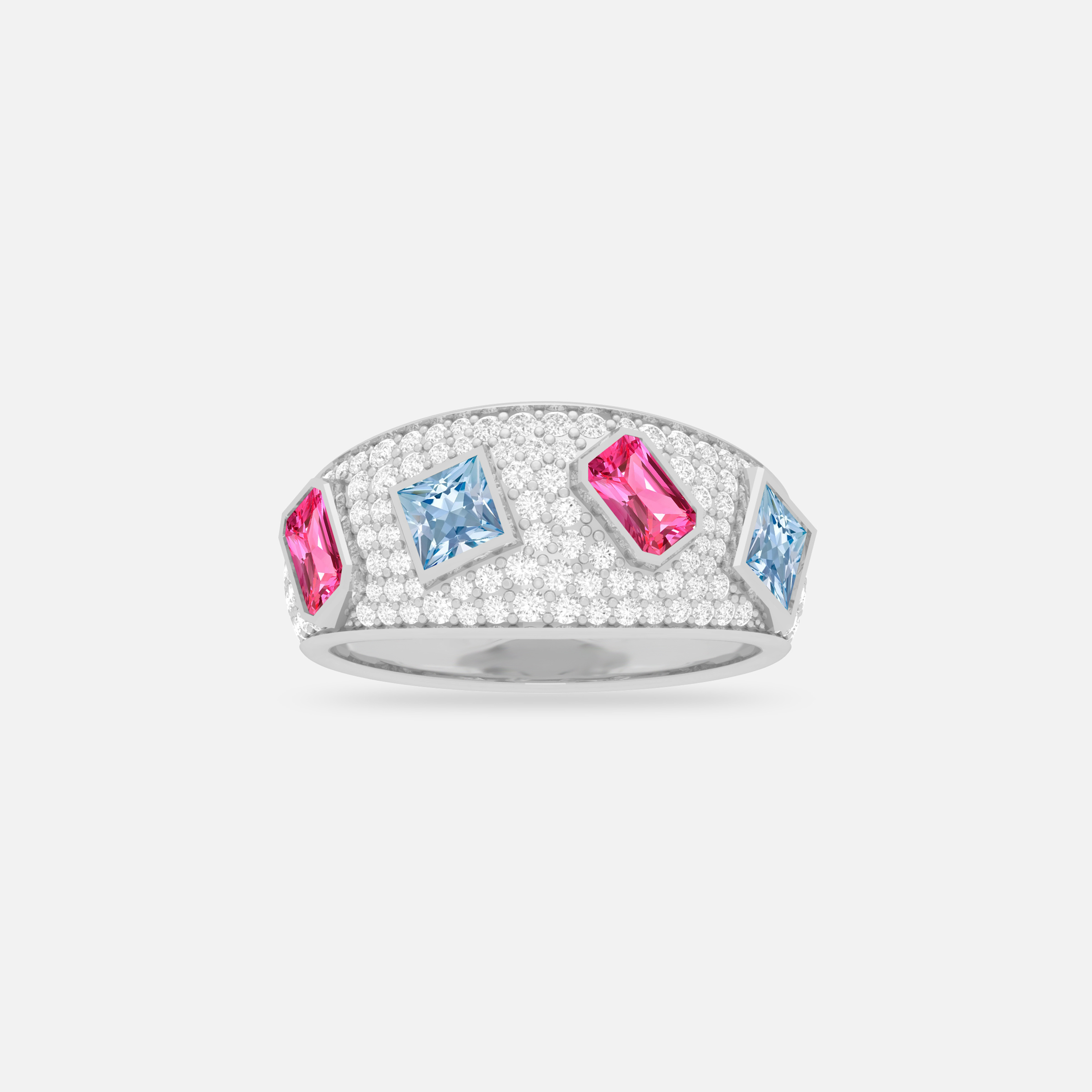 Aquamarine & Diamond Ring
