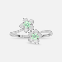 Mint Garnet & Diamond Bangle